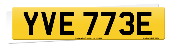Registration number YVE 773E